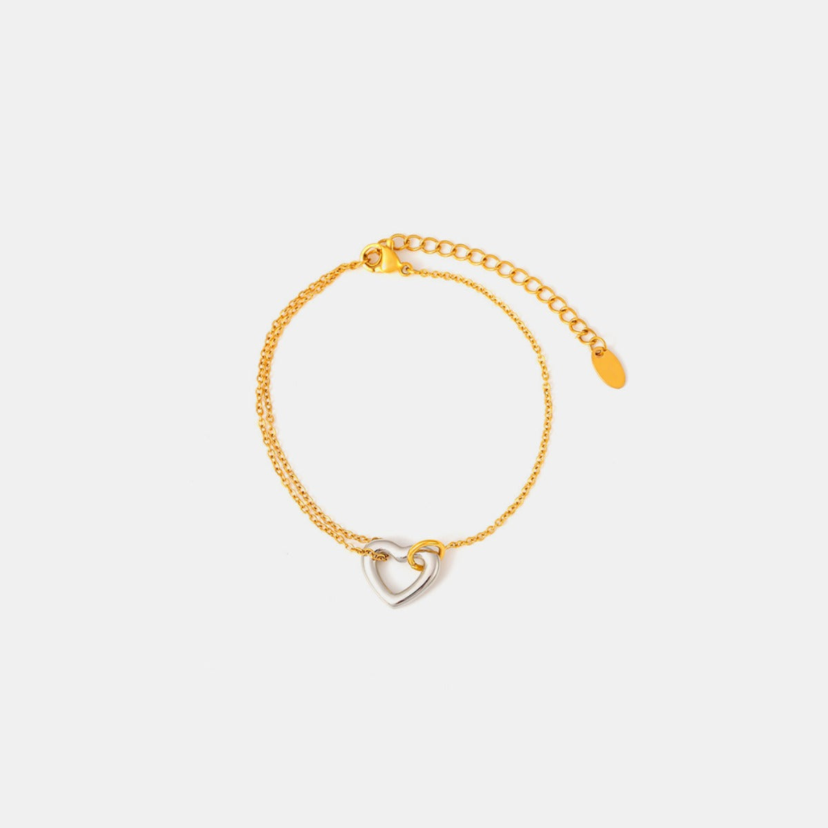 18K Gold-Plated Heart Bracelet 