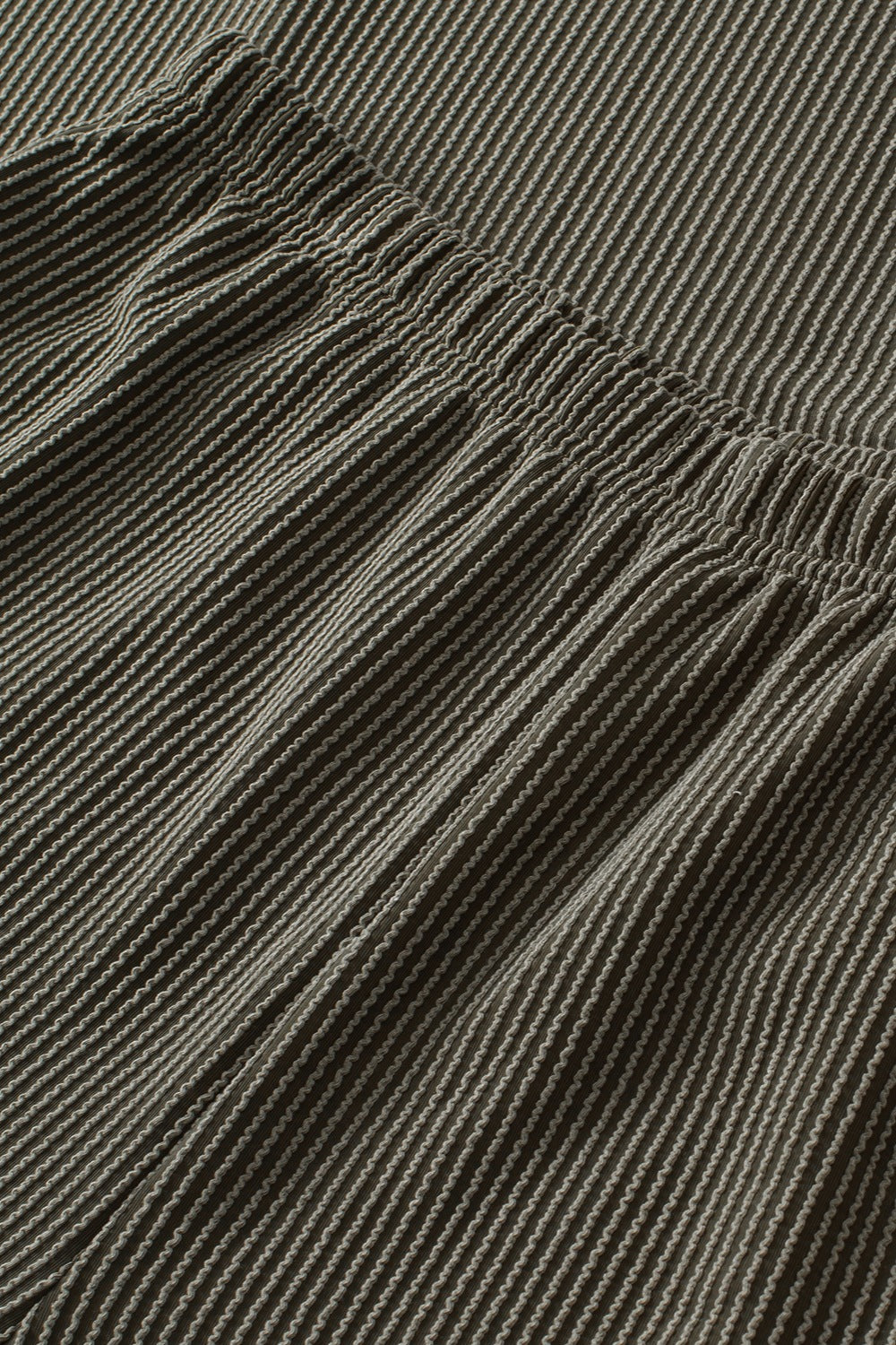 Plus Size Round Neck Top and Pocketed Shorts Set 