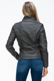 YMI Removable Faux Layered Multi-Pocket Jacket with Fuzzy Hood 