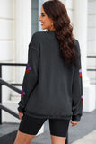 Sequin Pumpkin Long Sleeve Sweatshirt 