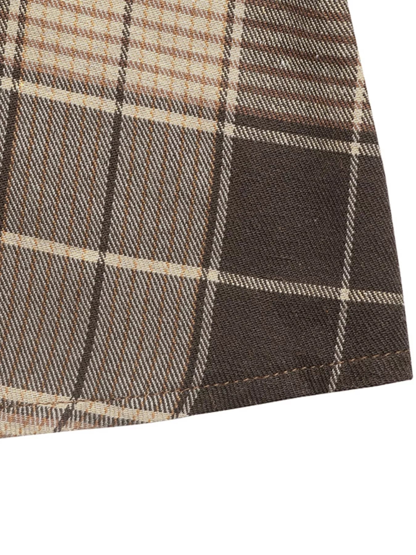 Plaid Button Up Long Sleeve Shirt Dress 