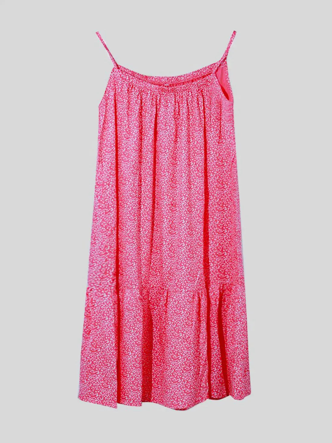 Full Size Printed Sleeveless Mini Cami Dress 