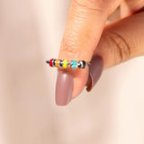 925 Sterling Silver Oil Drip Ring 