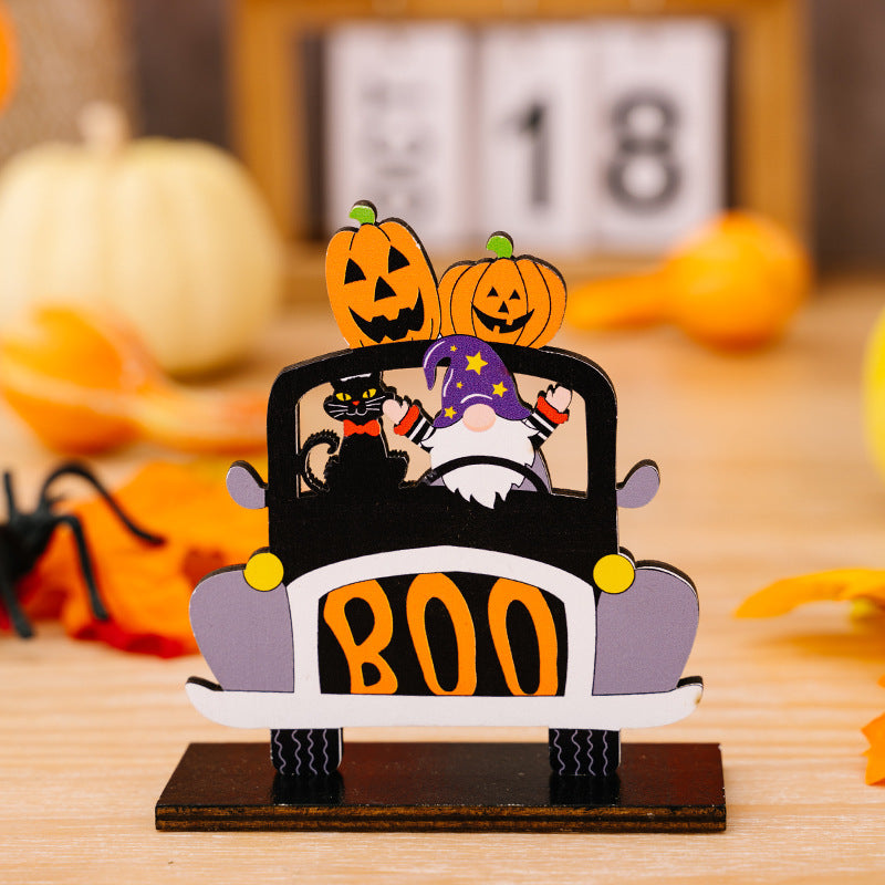 3-Piece Halloween Element Car-Shape Ornaments 