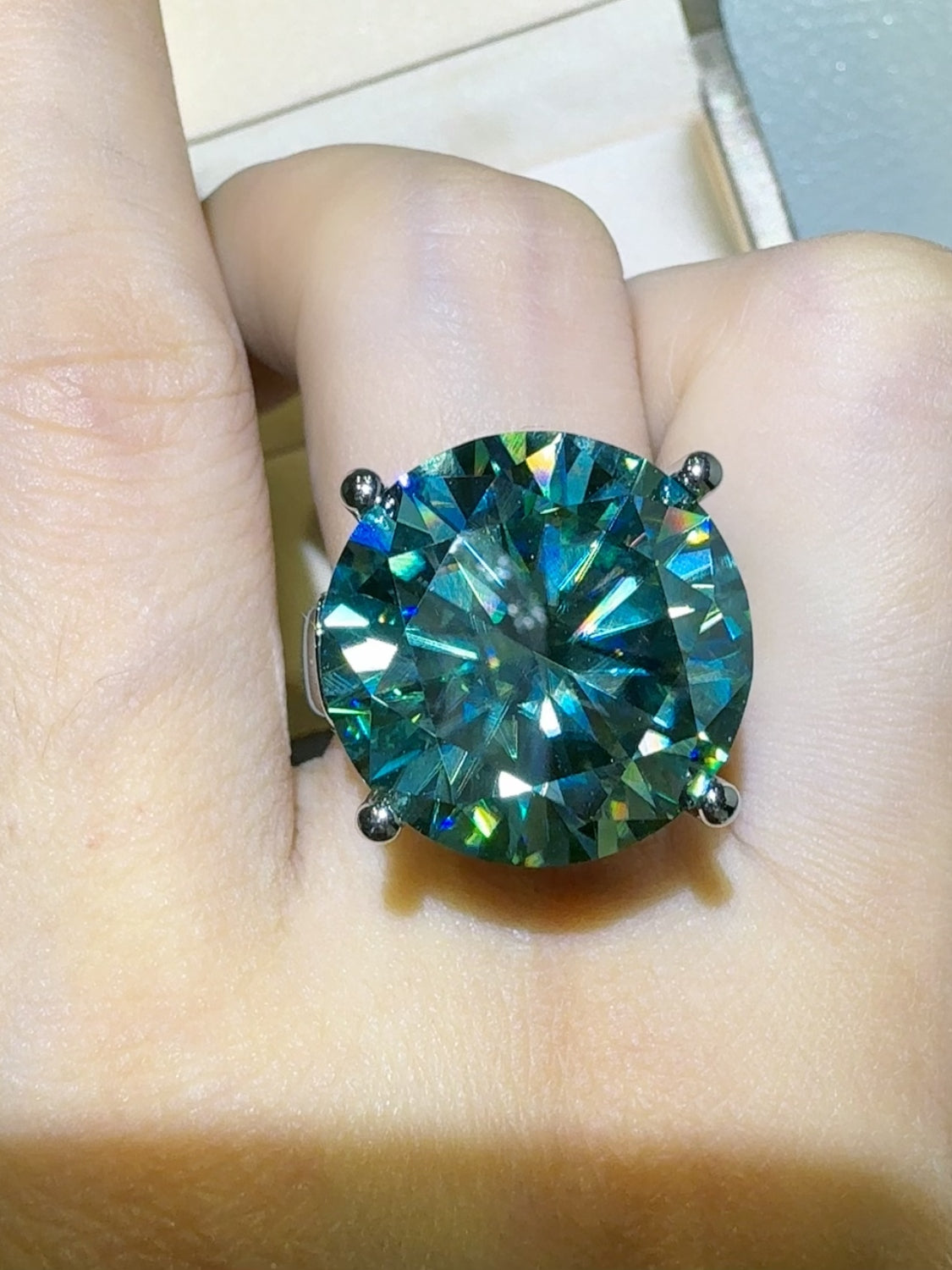 20 Carat Moissanite 925 Sterling Silver Ring Accessories