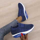 Breathable Mesh Wedge Sneakers 