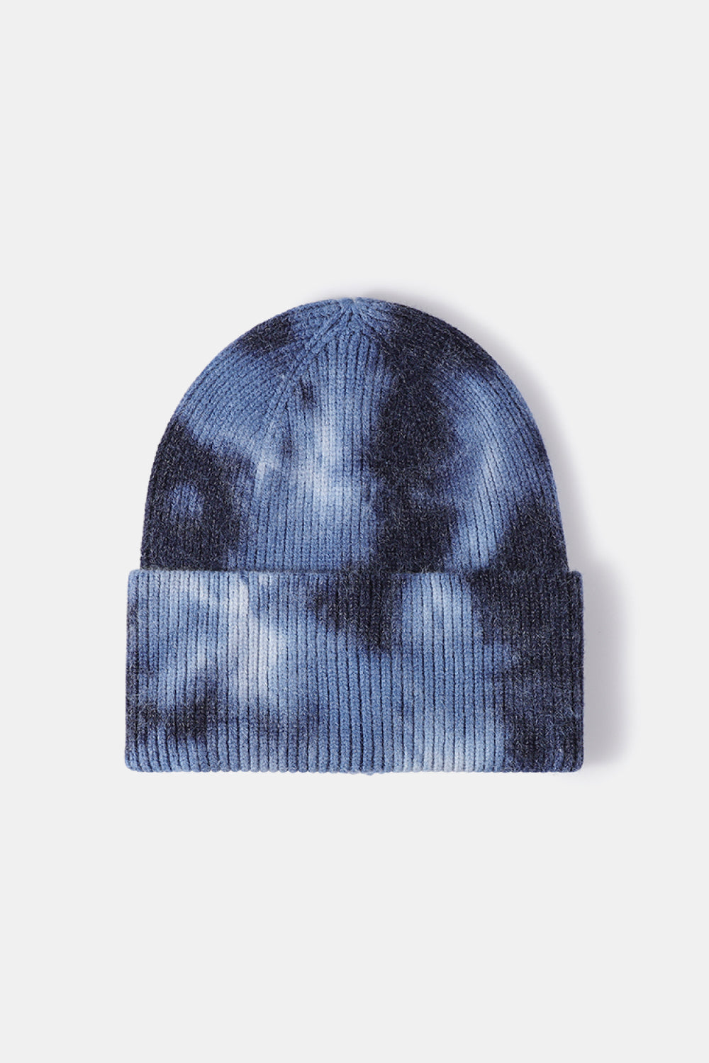 Tie-Dye Cuffed Rib-Knit Beanie Hat 