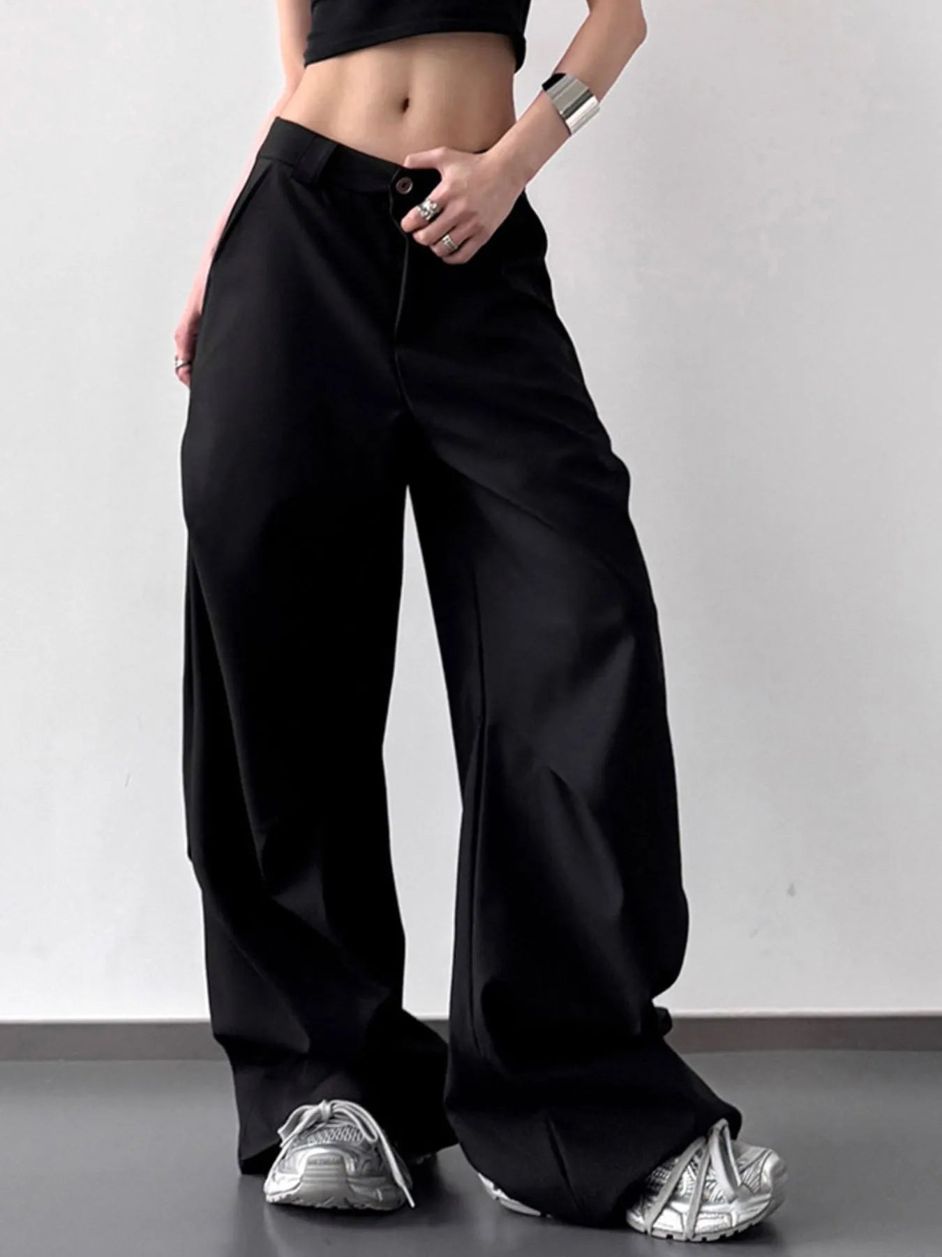 Wide Leg Relaxed Fit Pants 