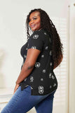 Double Take Dandelion Print Round Neck T-Shirt 
