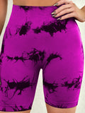 Tie-Dye High Waist Active Shorts 