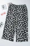 Plus Size Leopard Elastic Waist Pants 