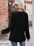 Mandy Long Flounce Sleeve Round Neck Blouse 