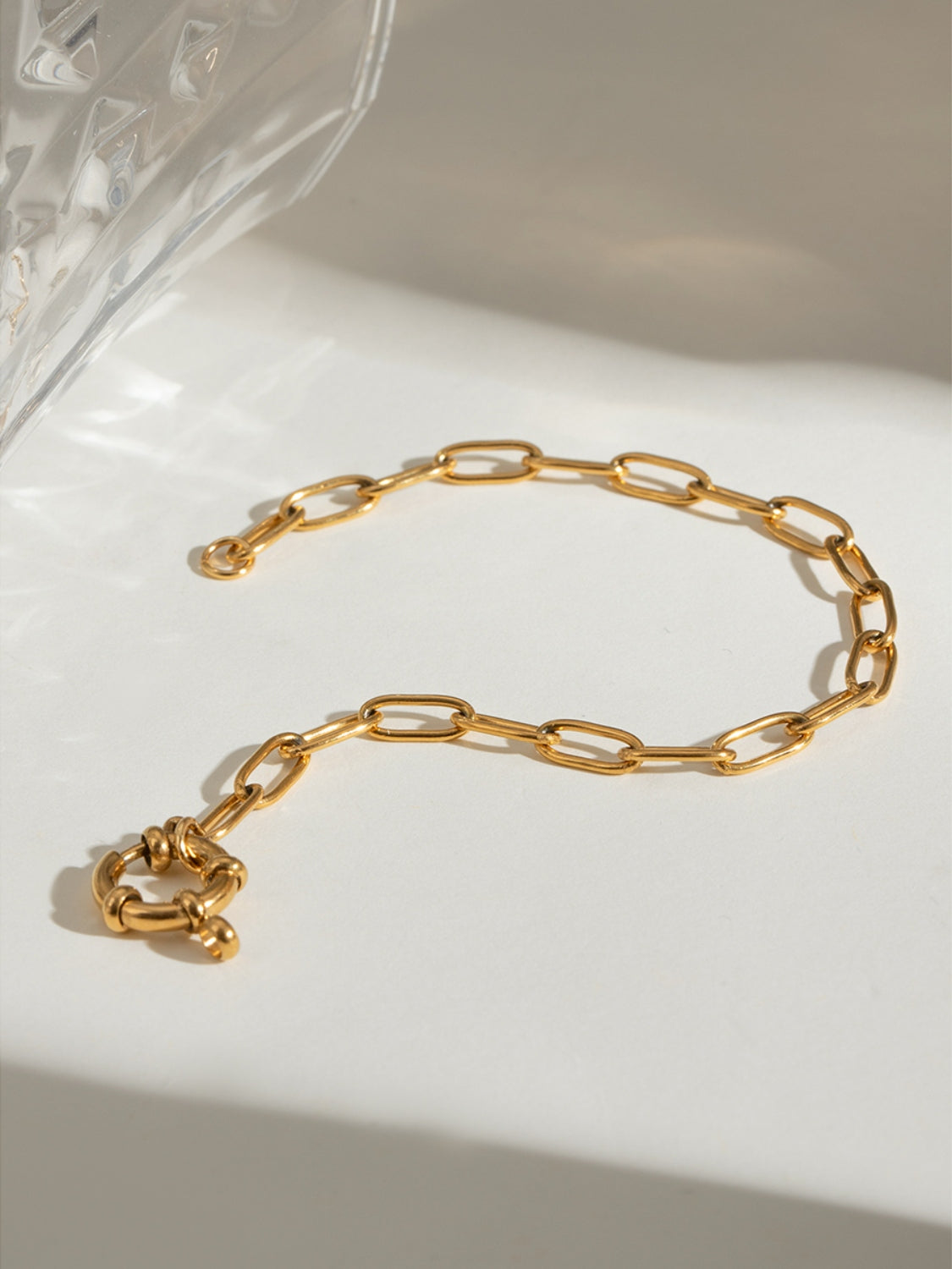 18K Gold-Plated Stainless Steel Chain Bracelet Accessories