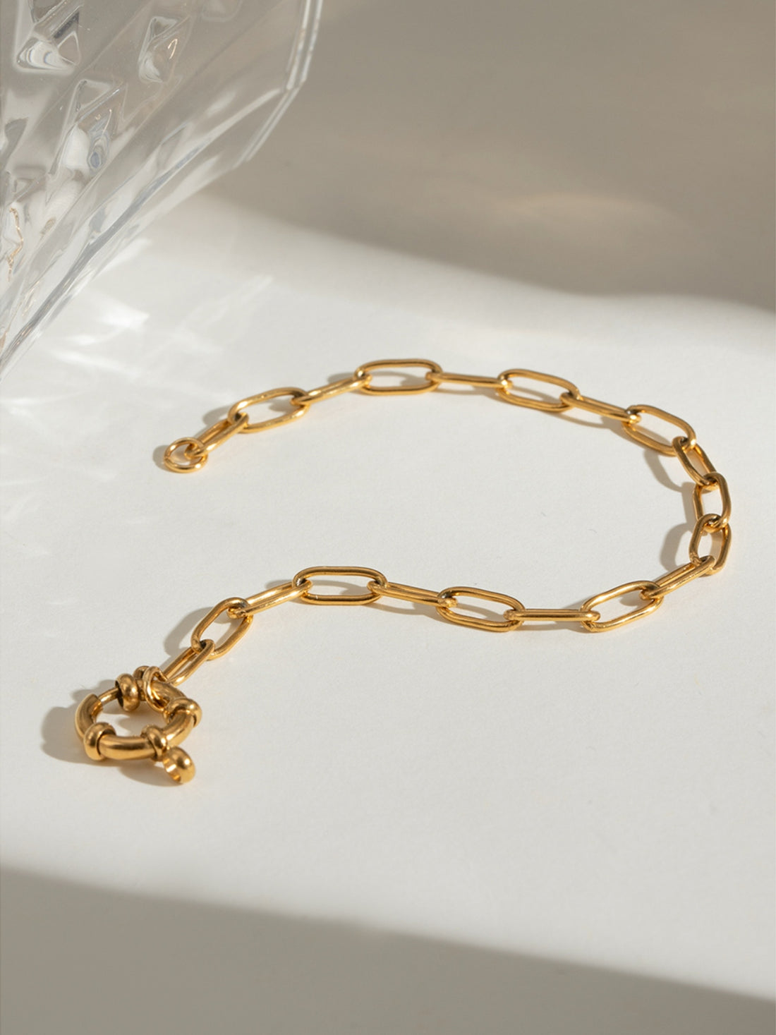 18K Gold-Plated Stainless Steel Chain Bracelet Accessories