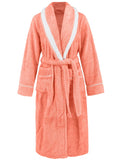 Contrast Trim Tie Waist Lounge Nightgown with Pockets Lingerie & Nightwear