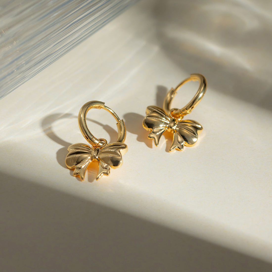 18K Gold-Plated Bow Earrings 