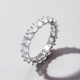 Inlaid Zircon 925 Sterling Silver Ring 