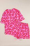 Pocketed Flower Half Sleeve Top and Shorts Lounge Set Lingerie & Nightwear