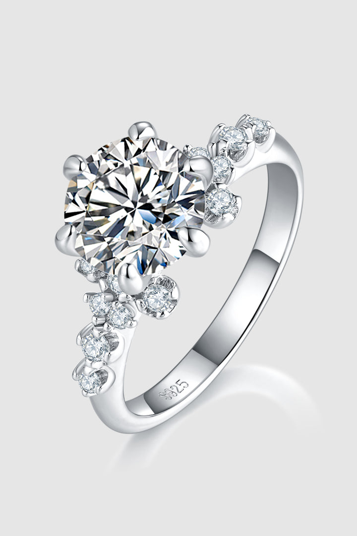 2 Carat Moissanite 925 Sterling Silver Ring Accessories