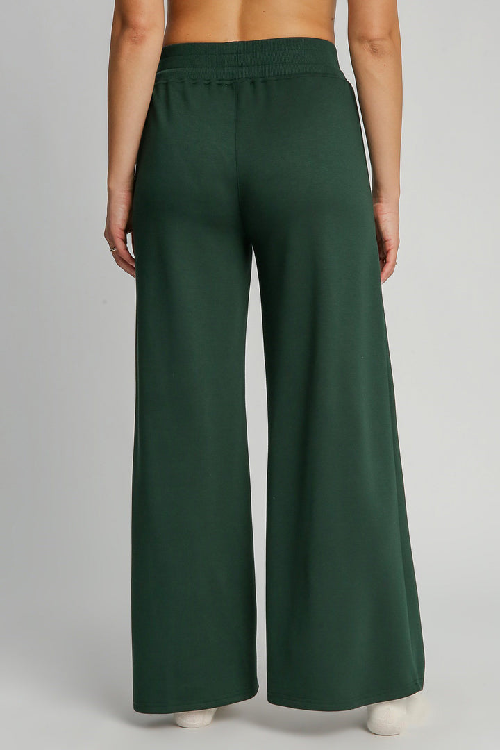 Umgee Full Size Drawstring Wide Leg Pants with Pockets 