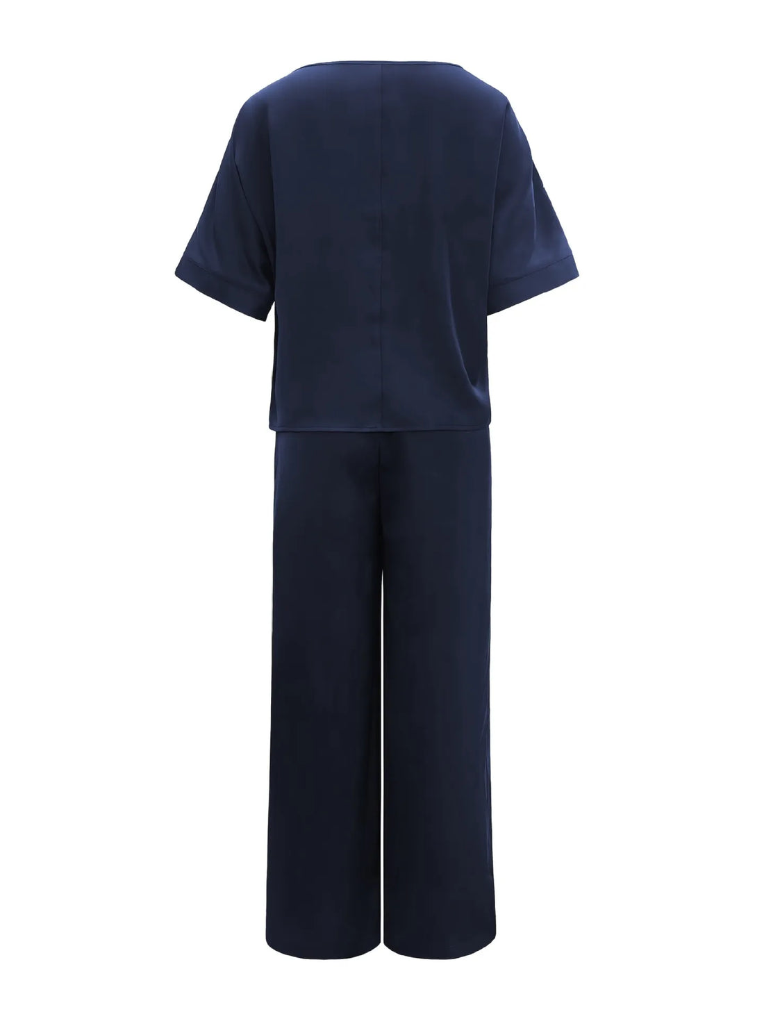 Round Neck Top and Pants Set Two Piece Dresses