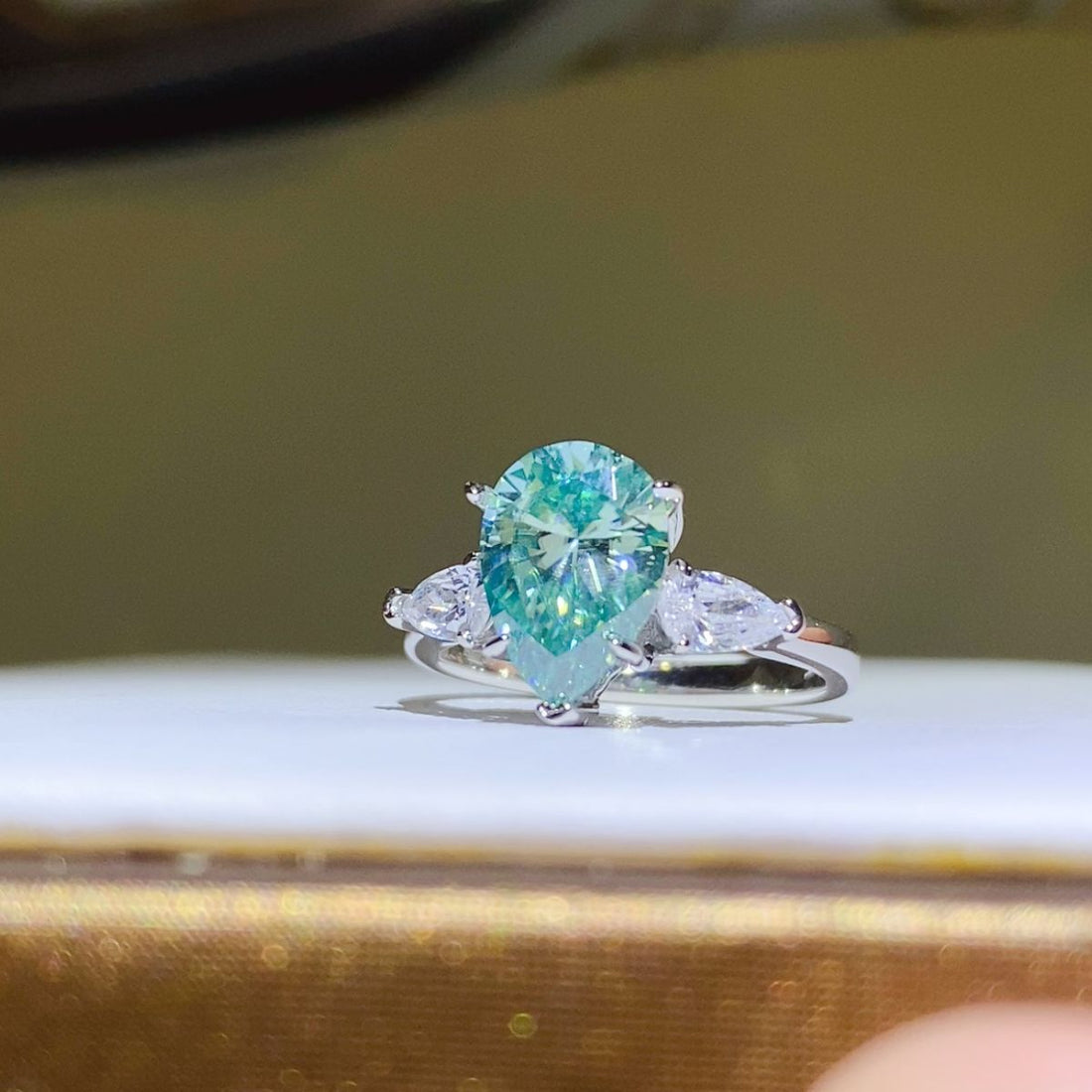 2 Carat 925 Sterling Silver Moissanite Ring 