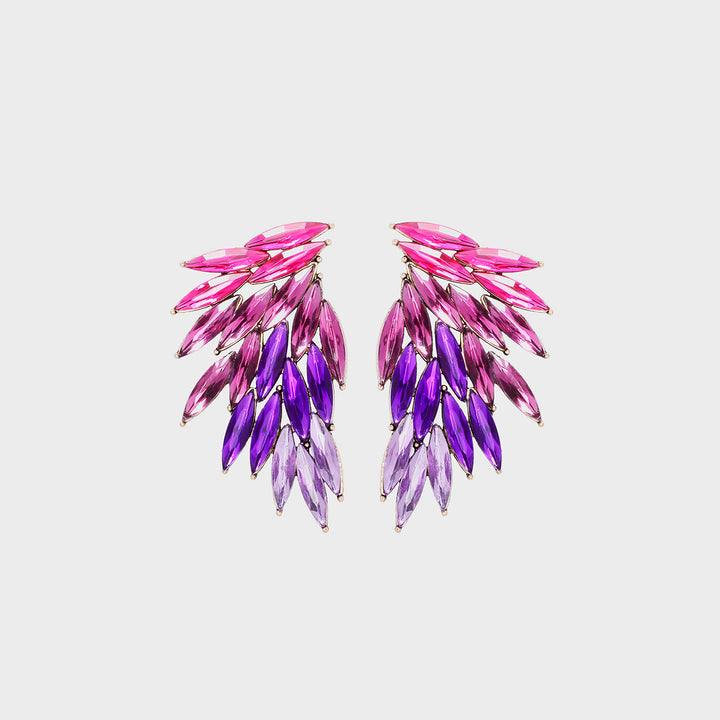 Alloy Acrylic Wing Earrings 