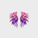 Alloy Acrylic Wing Earrings 