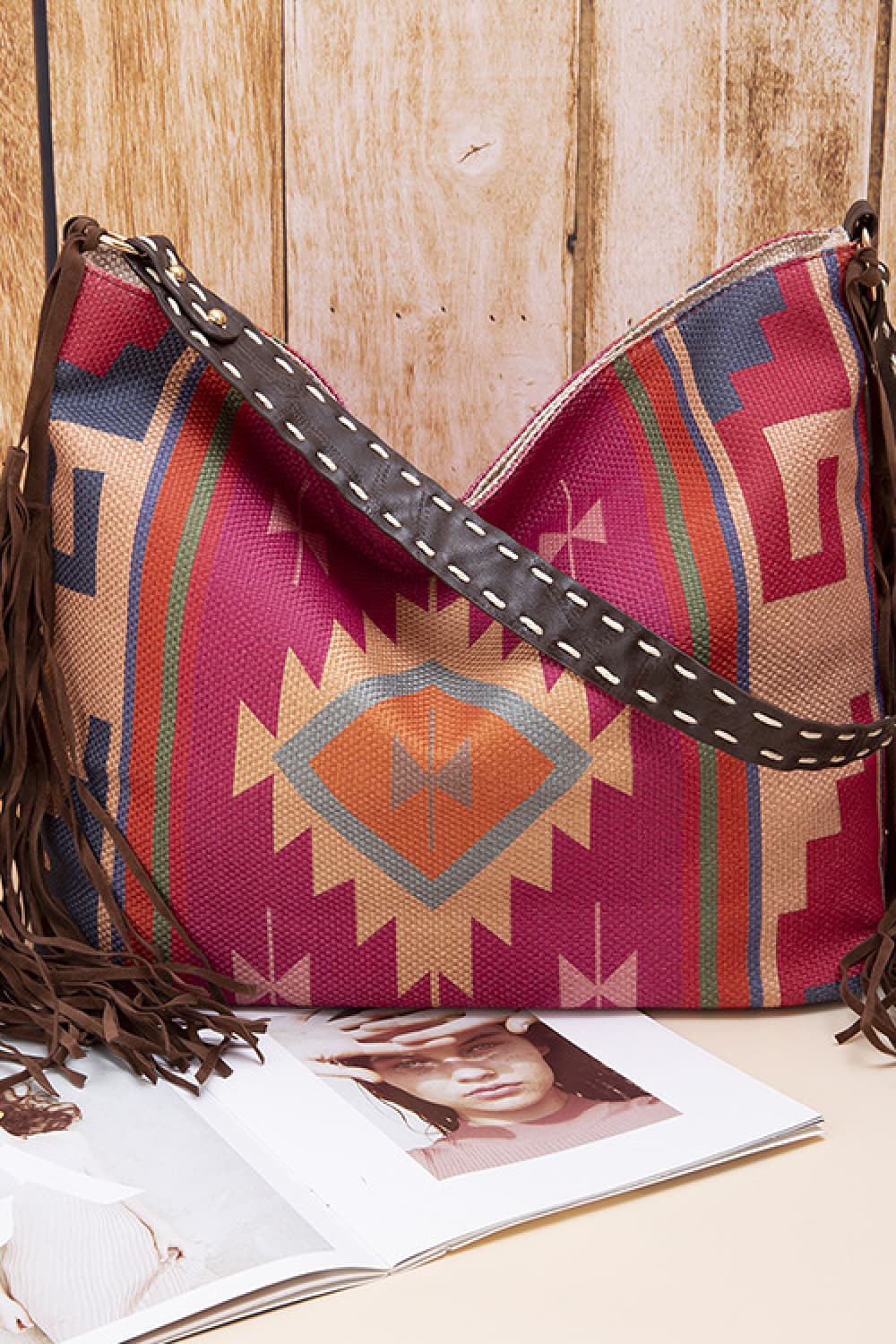 Geometric Canvas Tote Bag 