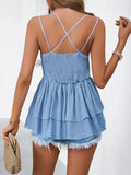 Devine Layered Double Spaghetti Straps Cami 