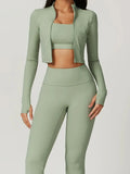 Bra Outerwear and Leggings 3-Piece Active Set Two Piece Dresses