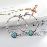 Artificial Turquoise Drop Earrings 