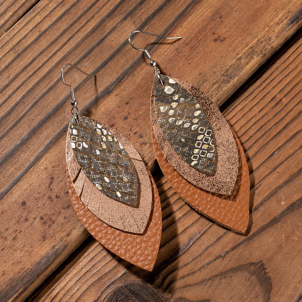 PU Leather Drop Earrings 