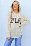 And The Why GRATEFUL Long Sleeve Knit Top 