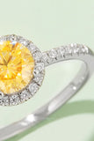 1 Carat Moissanite 925 Sterling Silver Halo Ring 