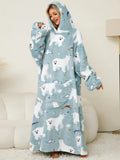 Fuzzy Pocketed Long Sleeve Hooded Lounge Dress Lingerie & Nightwear