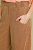 Umgee Elastic Waist Baggy Fit Pants with Pockets 