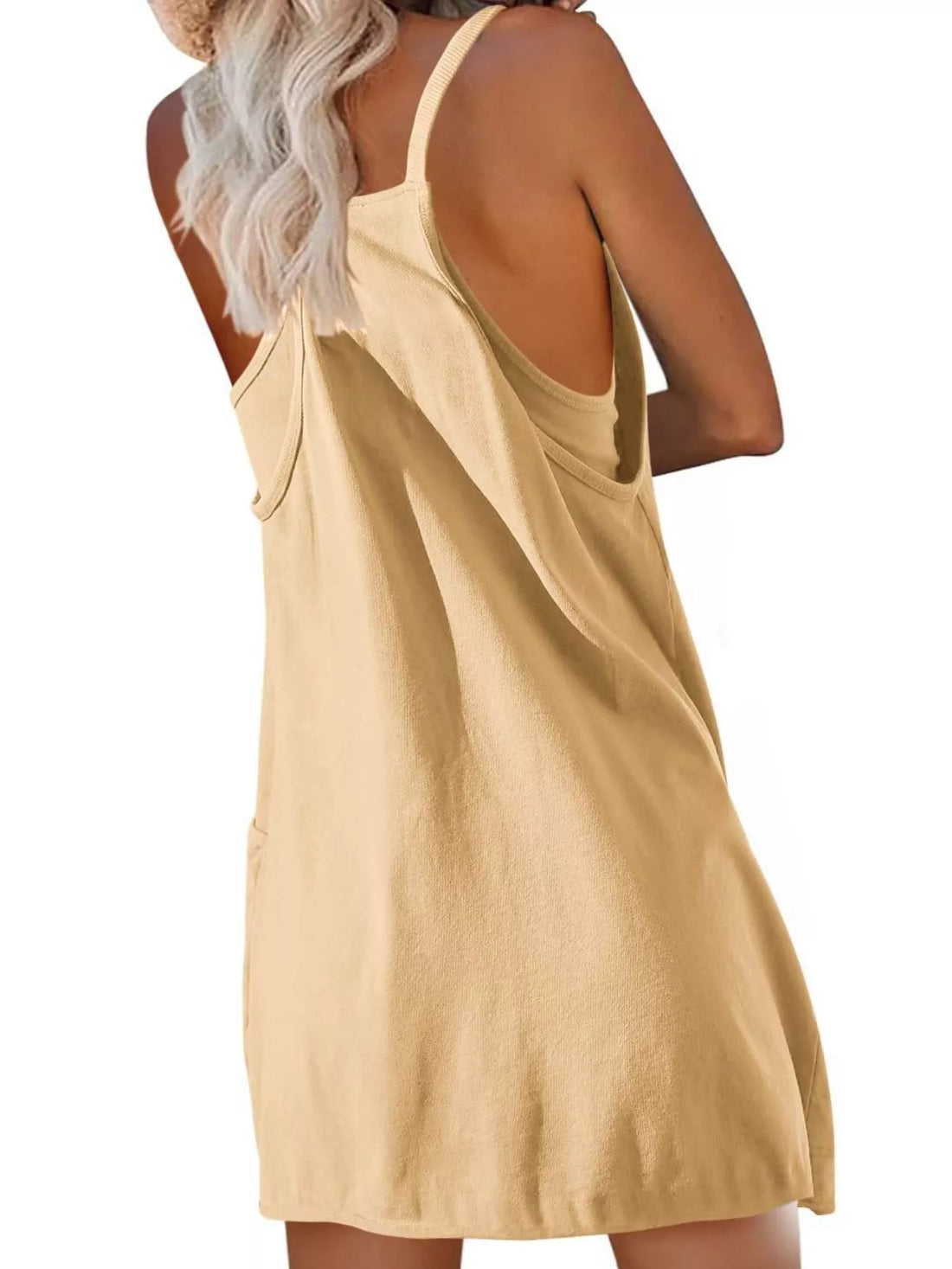 Full Size Scoop Neck Cami Dress and Shorts Plus Size Two Piece Dresses