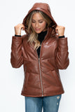 How Dare U Pocketed Zip Up Puffer Jacket with Removable Hood 
