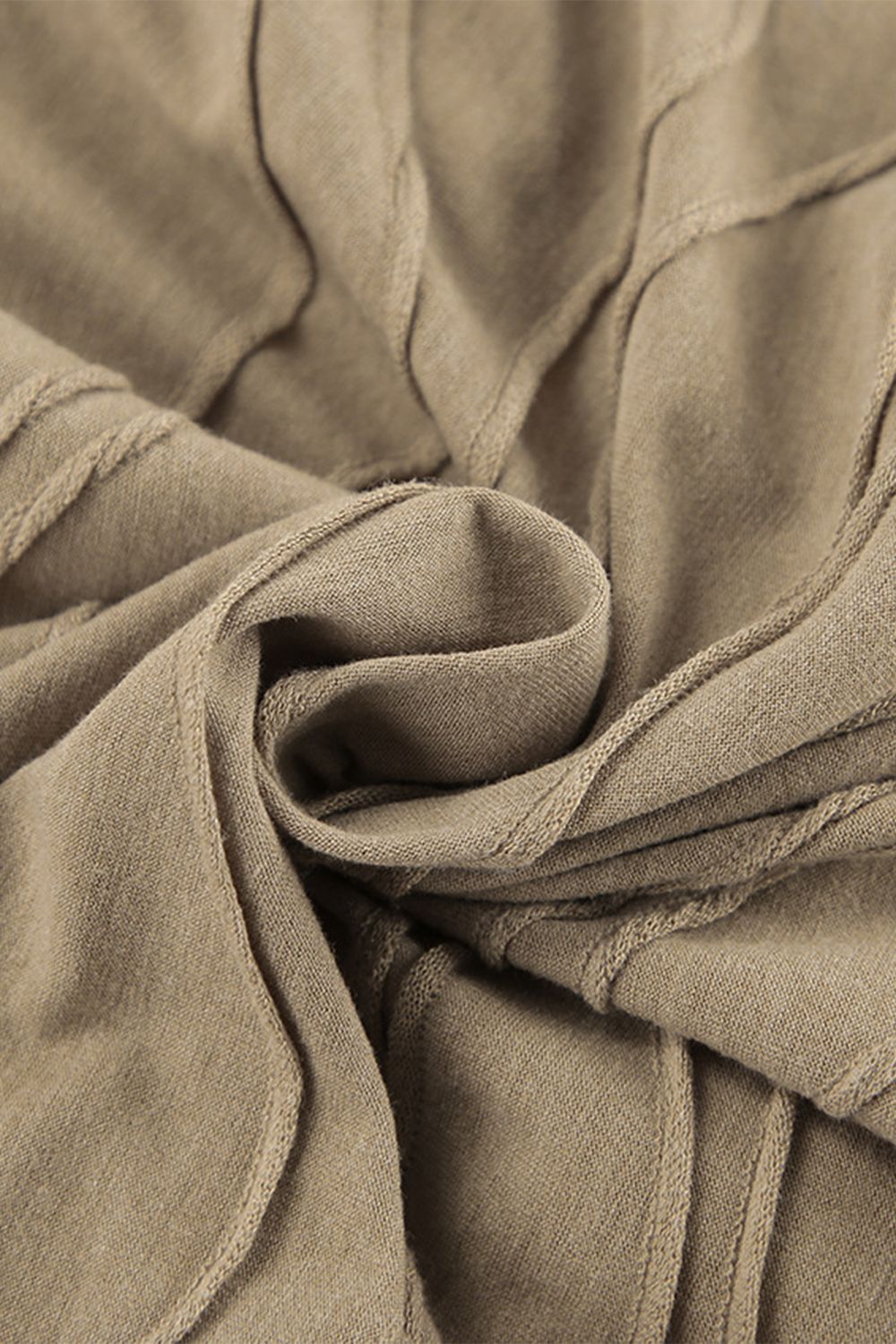 Texture Dropped Shoulder Long Sleeve Top and Pants Set 