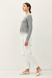Be Cool Cable Knit Long Sleeve Contrast Edge Cardigan 