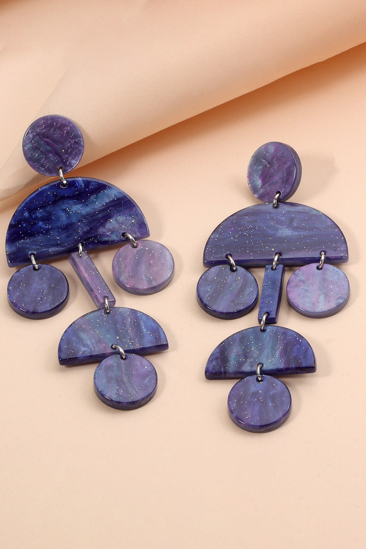 Geometrical Shape Acrylic Dangle Earrings 
