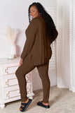 Basic Bae Full Size V-Neck Soft Rayon Long Sleeve Top and Pants Lounge Set 