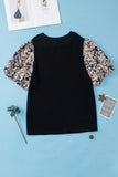 Plus Size Printed Short Sleeve Blouse 