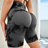 Tie-Dye High Waist Active Shorts 