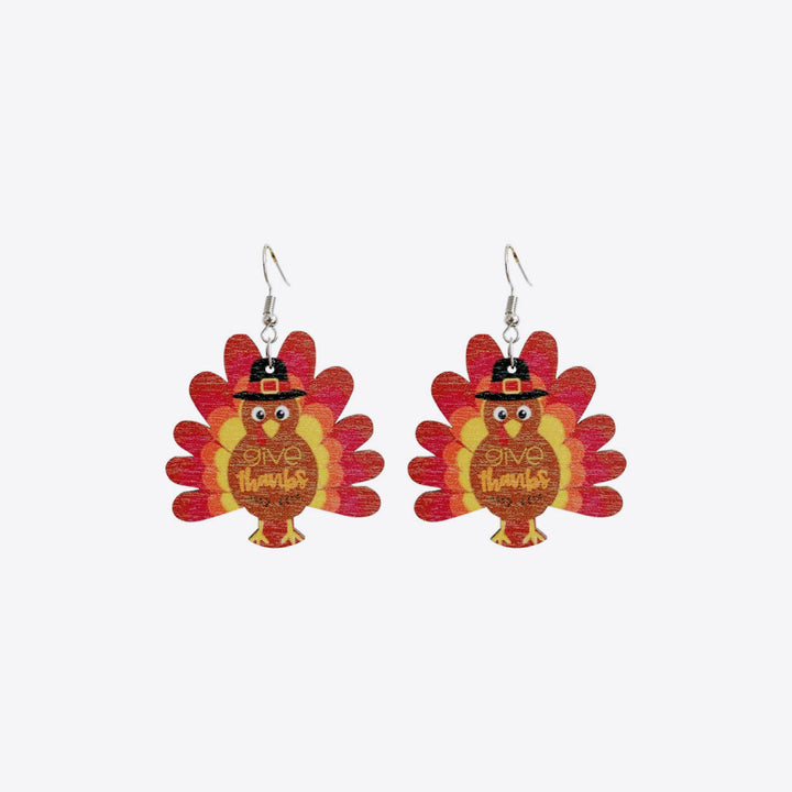 Thanksgiving Turkey Drop Earrings 