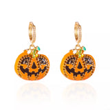 Halloween Pumpkin Drop Earrings 