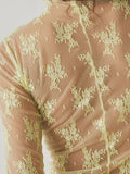 Lace Mock Neck Long Sleeve Blouse 