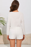 Round Neck Dropped Shoulder Top and Shorts Lounge Set Lingerie & Nightwear