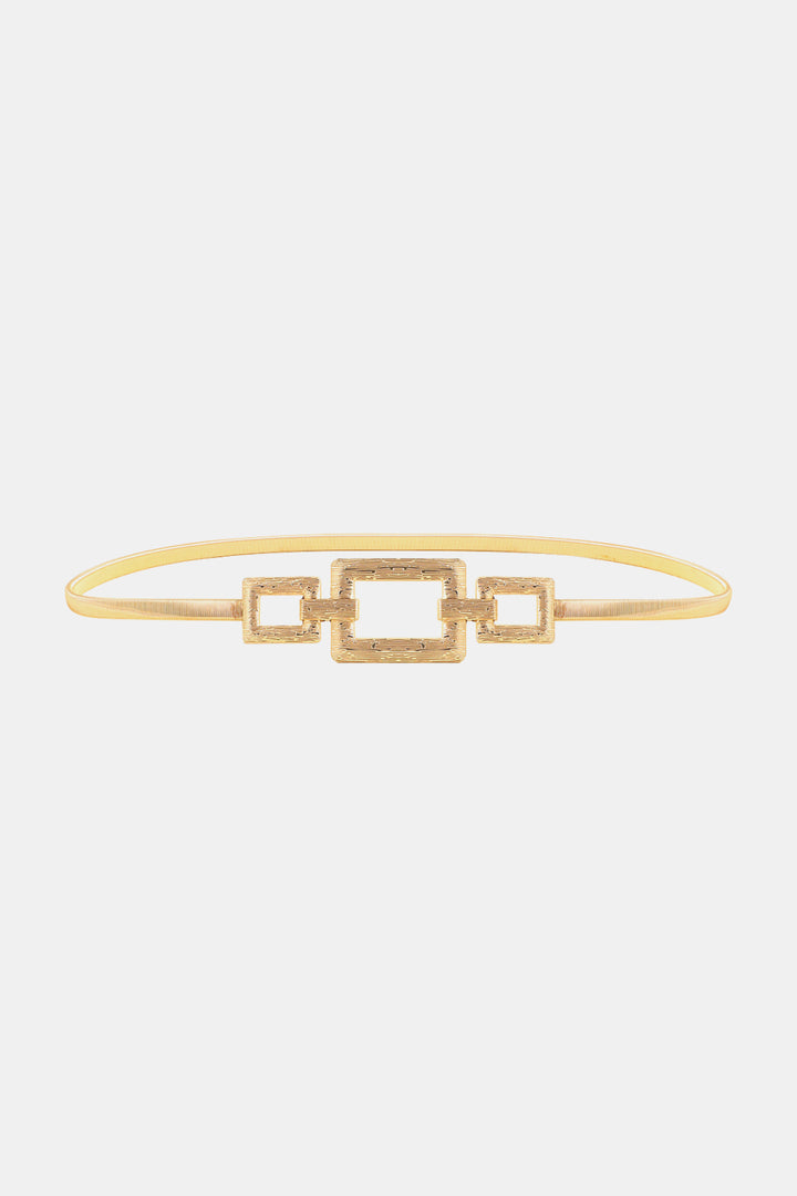 Square Shape Zinc Alloy Buckle Iron Belt 